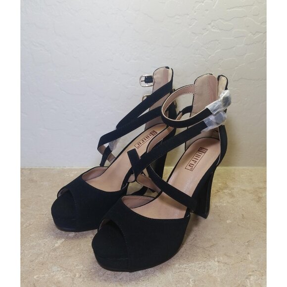 IDIFU Women's Platform Chunky High Heels Dress Sandals Peep Toe Ankle Strap 5.5 - Picture 3 of 6